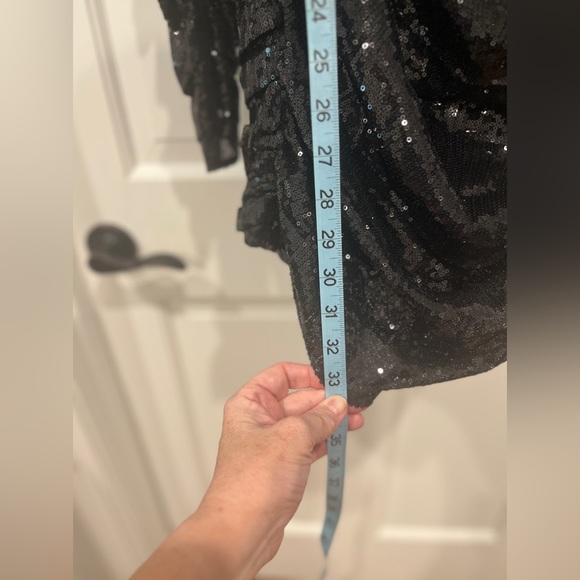 ATTICO Black Polyester Sequined Mini Dress Size 44, US 10-12.  Stunning! PROM - Picture 11 of 12